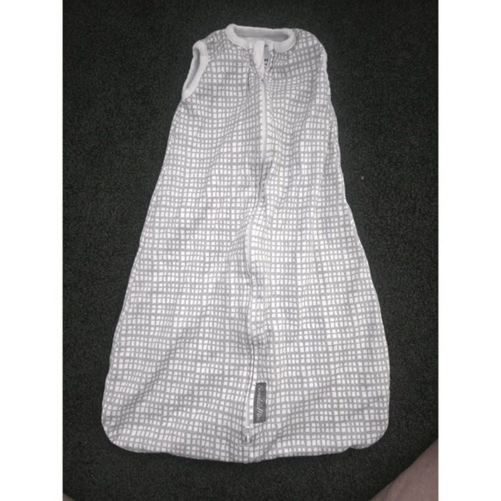 SwaddleMe‎ Grey White Grid Cotton Sleep Sack Wearable Blanket SM/MD